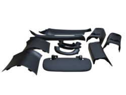 Interieurbekleding Zwart Carbon A B C-stijl MINI R55 Clubman