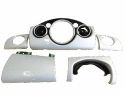 Armaturenbrett Zierleisten Set 5-Teilig 7055703 White Silver MINI R50 R53