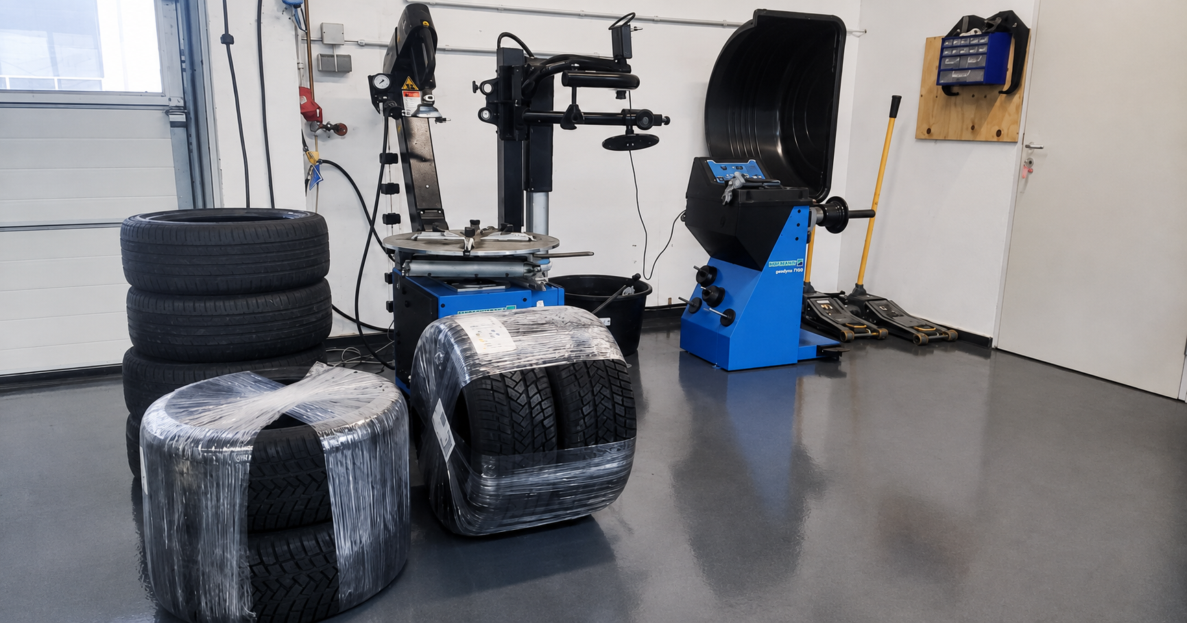 Reifenmontier- und Auswuchttechnik in der Werkstatt von Miniparts24