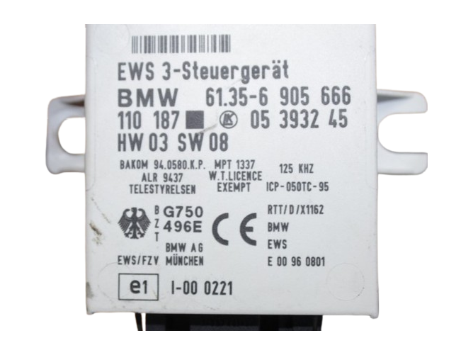 Basisregeleenheid DME EMS EWS III Sleutel Siemens 7527610 6905666 MINI R53 - Afbeelding 3