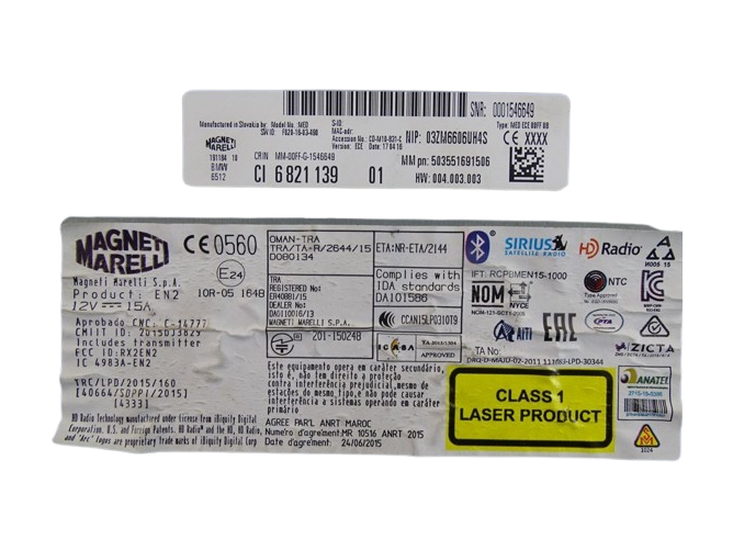 Headunit Basic Media Magneti Marelli 6821139 MINI F55-F57 - Afbeelding 3