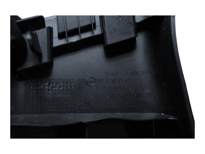 Trim panel, upper right C-pillar, Carbon Black 9801272 MINI R60 Countryman - Image 5