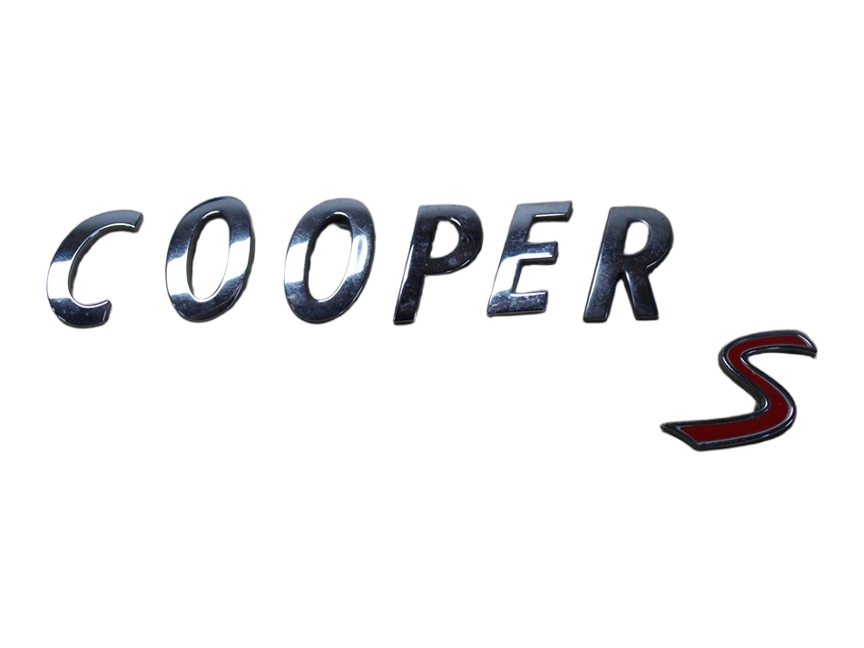 'Cooper S 2755618 MINI R52-F60' lettering