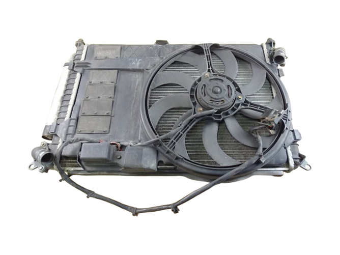 Radiator assembly, fan cowl, fan, radiator 7541092 7570489 MINI R52-R53