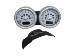 Twin speedometer and rev counter, steering column, KMH 6936299, MINI R50-R53