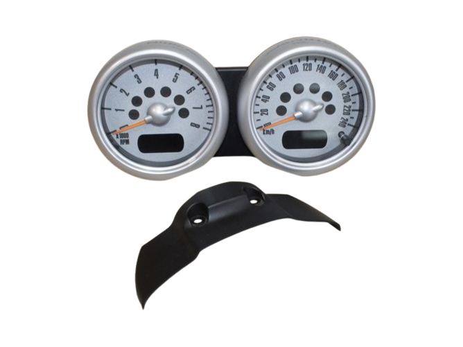 Dubbele snelheidsmeter en toerenteller voor de stuurkolom KMH 6936299 MINI R50-R53
