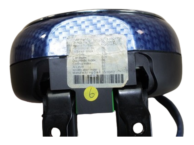 Decorative trim for speedometer, steering wheel, etc. in blue carbon fibre + rev counter for MINI R50-R53 - Image 5
