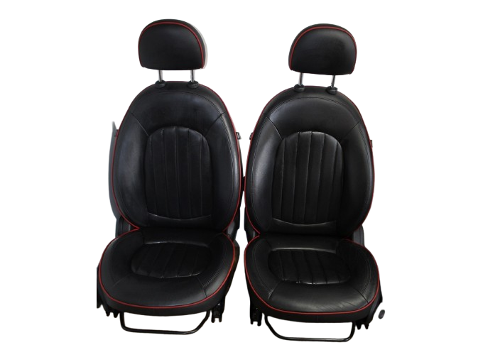 Countryman R60 Seats – Full Leather with Red Piping - Image 4