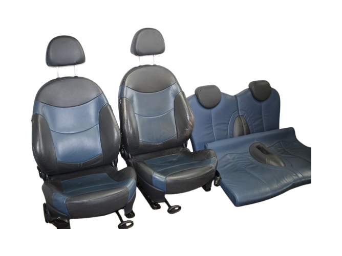 Full leather seats in Gravity Blue with heated seats for the MINI R50/R53 - Image 2